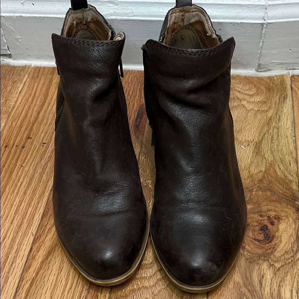 Lucky Brand Dark Brown Ankle Booties